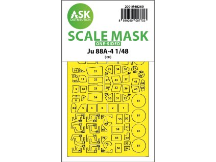 1/48 Ju 88A-4  one-sided express fit  mask for ICM