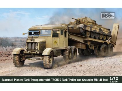 IBG72106 Scammell Pioneer Tank Transporter with TRCU30 Trailer and Crusader Mk.I II