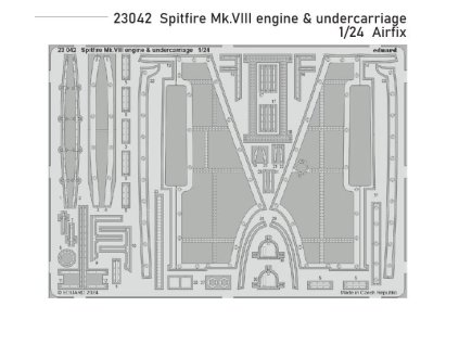 23042 Spitfire Mk.VIII engine & undercarriage Airfix 1 24
