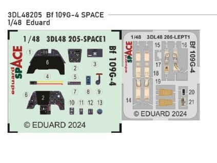 3DL48205 Bf 109G 4 SPACE Eduard 1 48