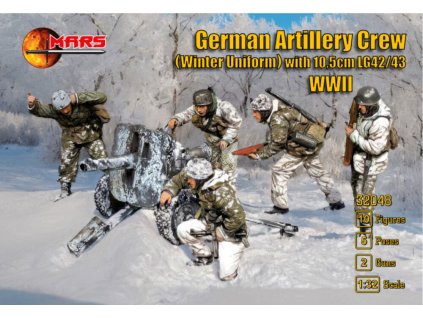 1/32 German Artillery Crew (winter Uniform) & 10,5cm LG 42/43