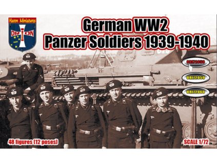 1/72 WWII German Panzer Soldiers, 1939-1940