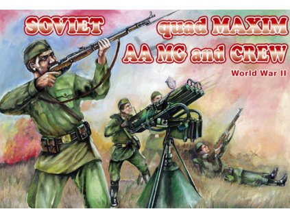1/72 Soviet quad Maxim AA MG and crew
