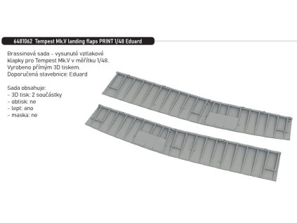 6481062 Tempest Mk.V landing flaps PRINT 1 48 Eduard