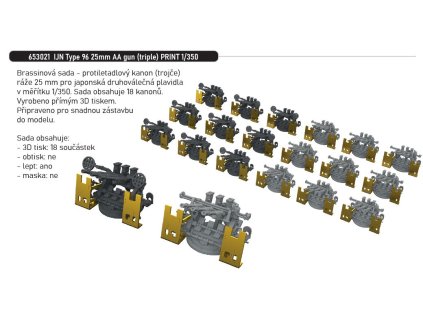 653021 IJN Type 96 25mm AA gun (triple) PRINT 1 350