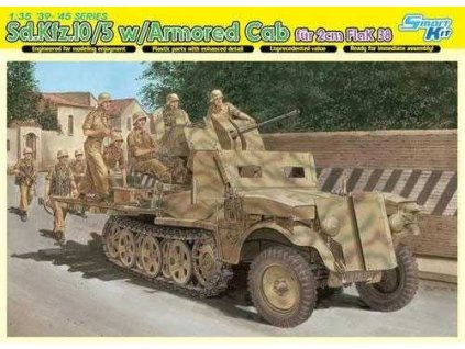 Model Kit military 6677 - Sd.Kfz.10/5 w/Armor Cab für 2cm Flak 38 (Smart Kit) (1:35)