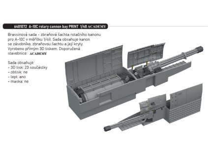 1/48 A-10C rotary cannon bay PRINT (ACADEMY)