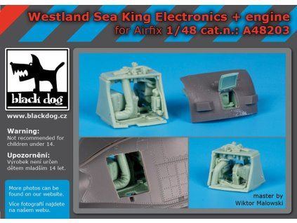 1/48 Westland Sea King electronics ,engine (Airfix)