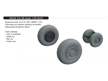 632136 F A 18E wheels 1 32 Revell