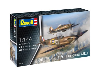 Plastic ModelKit letadlo 03771 Supermarine Spitfire Mk Ia Hawker Hurricane Mk I 1 144 a153705575 10374