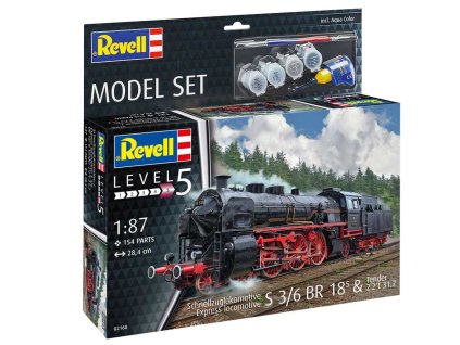 ModelSet lokomotiva 62168 - Express Loco S3/6 BR 18(5) with Tender (1:87)