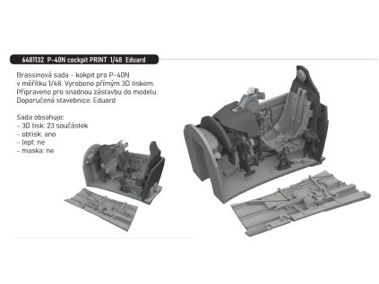 6481132 P 40N cockpit PRINT 1 48 Eduard
