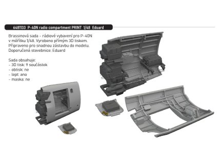6481133 P 40N radio compartment PRINT 1 48 Eduard