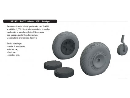 672221 P 47D wheels 1 72 Tamiya