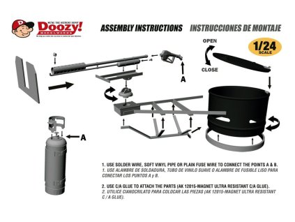 UNIVERSAL STEEL DRUM HATCH WITH FLAMETHROWER MOUNT / LANZALLAMAS POST APOCALÍPTICO CON MONTURA DE TAMBOR
