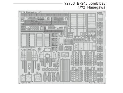 195011 195011 72750 b 24j bomb bay hasegawa 1 72