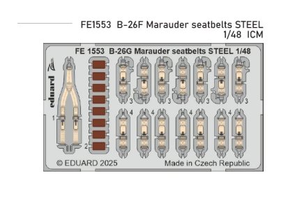 195029 fe1553 b 26f marauder seatbelts steel icm 1 48