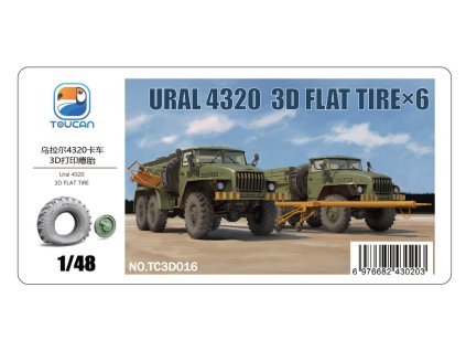 1/48 URAL 4320 3D FLAT TIRE×4