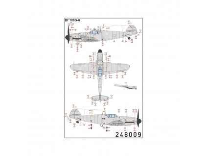 bf 109f g stencils 148 248009