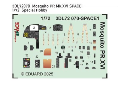 197087 3dl72070 mosquito pr mk xvi space special hobby 1 72