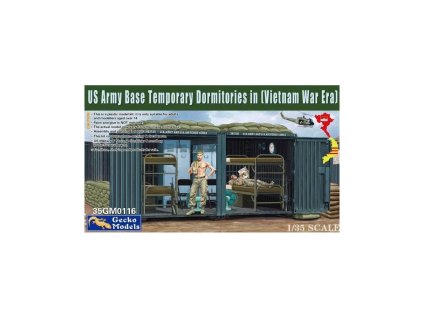 1 35 us army base temporary dormitories for military personnel vietnam war era military model kit p23825 145981 image