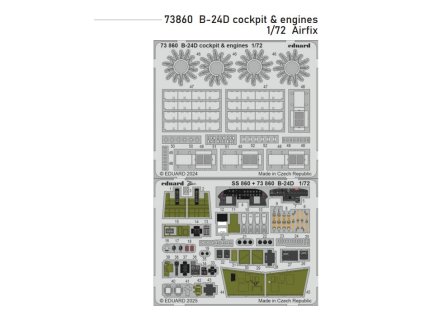 73860 B 24D cockpit & engines Airfix 1 72