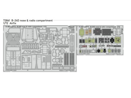 73861 B 24D nose & radio compartment Airfix 1 72