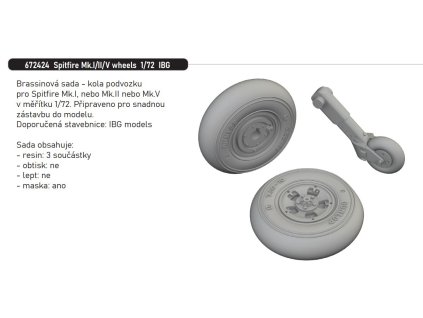672424 Spitfire Mk.I II V wheels 1 72 IBG