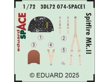 3DL72074 SPACE REKL Spitfire Mk.II 1 72 rev0