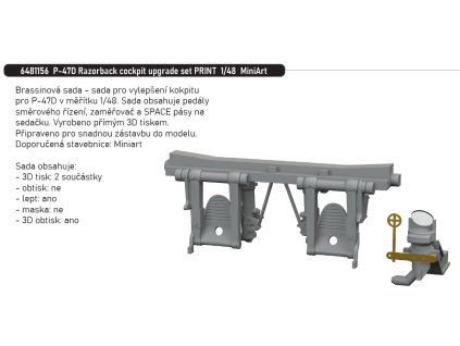 6481156 P 47D Razorback cockpit upgrade set PRINT 1 48 MiniArt
