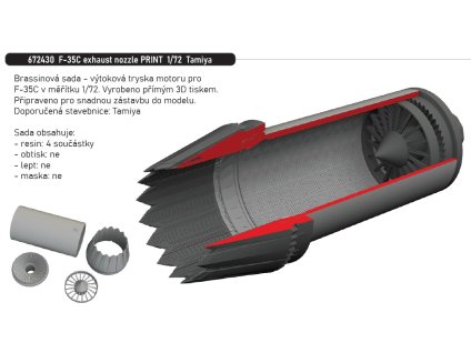 672430 F 35C exhaust nozzle PRINT 1 72 Tamiya