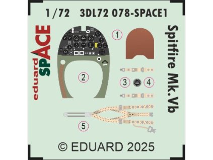 3DL72078 SPACE REKL Spitfire Mk.Vb 1 72 rev0