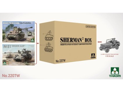 1/35 SHERMAN² BOX + U.S. Army 1/4Ton Utillty Truck