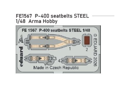 FE1567 P 400 seatbelts STEEL Arma Hobby 1 48