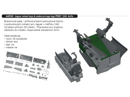 6481165 Jaguar wheel bays & undercarriage legs PRINT 1 48 Airfix