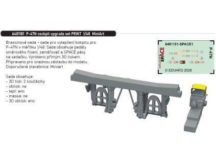 6481181 P 47N cockpit upgrade set PRINT 1 48 MiniArt