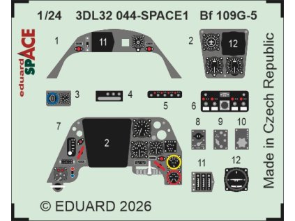 3DL32044 SPACE REKL Bf 109 G 5 1 24 rev0