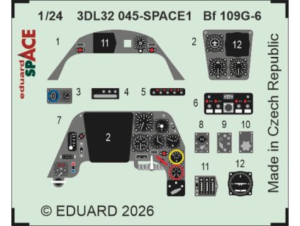 3DL32045 SPACE REKL Bf 109 G 6 1 24 rev0