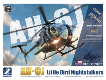 1/35 AH-6J Little Bird Nightstalkers w/Metal Barrels