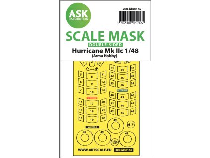 144322 36084 200 m48156 hawker hurricane mk iic double sided express mask for arma hobby
