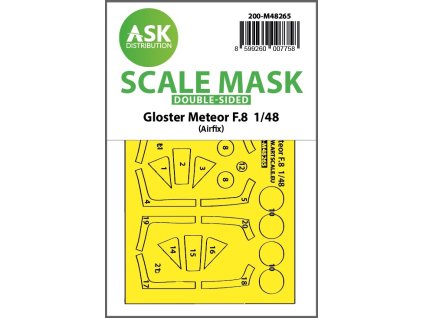 173199 1 48 gloster meteor f 8 double sided express fit mask for airfix