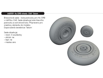 6481159 Hs 129B wheels 1 48 Takom