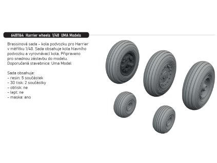 6481164 Harrier wheels 1 48 UMA Models