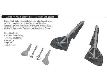6481178 Fw 190A 8 undercarriage legs PRINT 1 48 Eduard