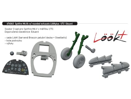 674063 Spitfire Mk.Vb with rounded exhausts LööKplus 1 72 Eduard