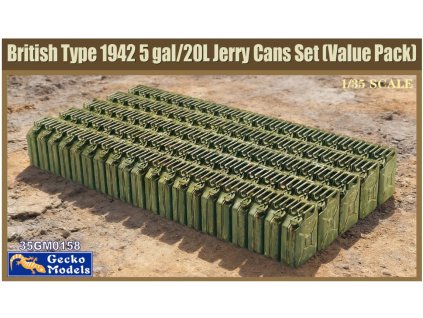35GM0158 British Type 1942 5gal 20L Jerry Can Set