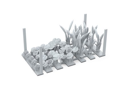 WATER LILIES & CATTAILS