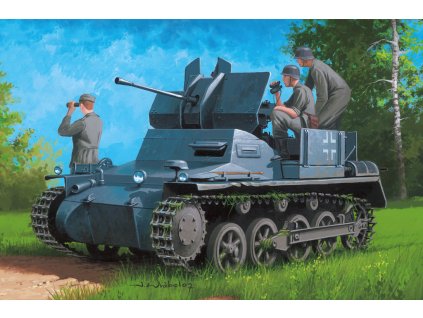 German Flakpanzer IA w Ammo.Trailer 80147