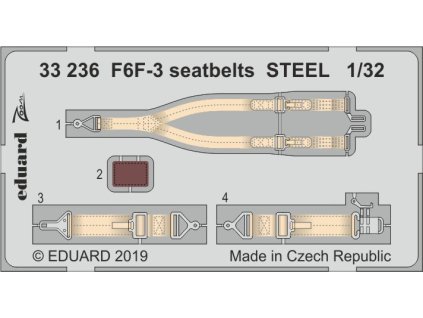 1/32 F6F-3 seatbelts STEEL (TRUMPETER)