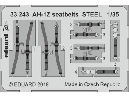1/35 AH-1Z seatbelts STEEL (ACADEMY)